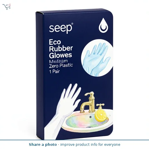 Seep Eco Rubber Gloves Medium Zero Plastic 1 Pair