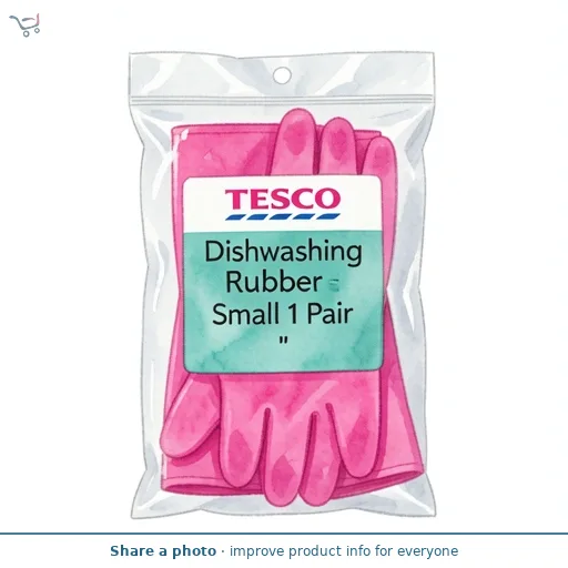 Tesco Dishwashing Rubber Gloves Small 1 Pair