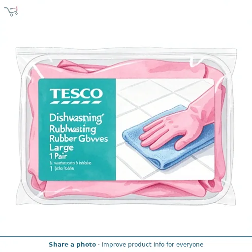 Tesco Dishwashing Rubber Gloves Large 1 Pair