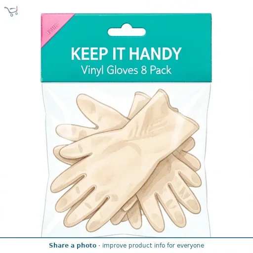 Keep It Handy Vinyl Gloves 8 Pack