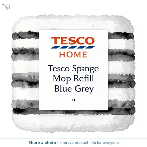Tesco Sponge Mop Refill Blue Grey