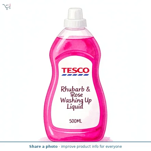 Tesco Rhubarb & Rose Washing Up Liquid 500Ml