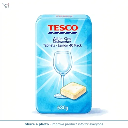 Tesco All-in-One Dishwasher Tablets - Lemon 40 Pack 680g