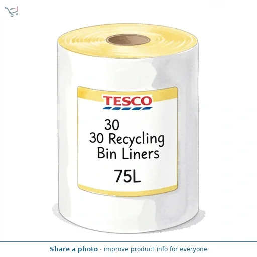 Tesco  30 Recycling Bin Liners 75L