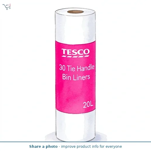 Tesco 30 Tie Handle Bin Liners 20L