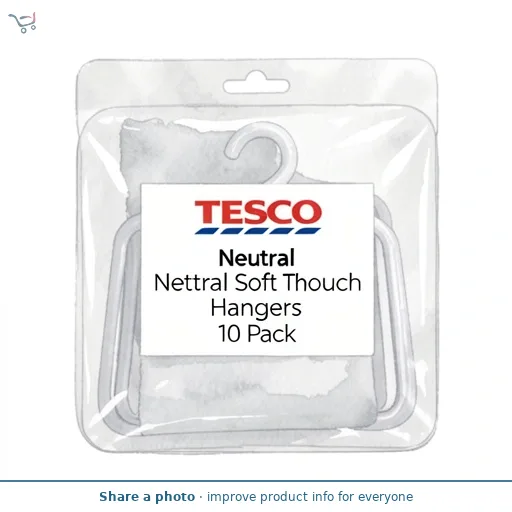 Tesco Neutral Soft Touch Hangers 10 Pack