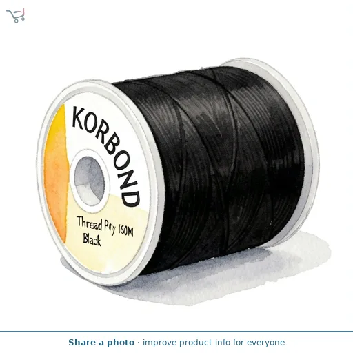 Korbond Care & Repair Black Thread Polyester 160m