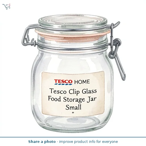 Tesco Clip Glass Food Storage Jar Small