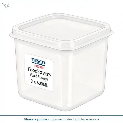 Tesco Foodsavers Food Storage 3 x 600Ml