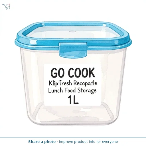 Go Cook Klipfresh Rectangle Lunch Food Storage 1L