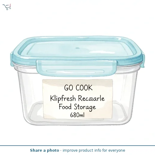 Go Cook Klipfresh Rectangle Food Storage 680ml