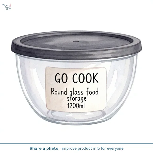 Go Cook Round glass food storage 1200ml 
