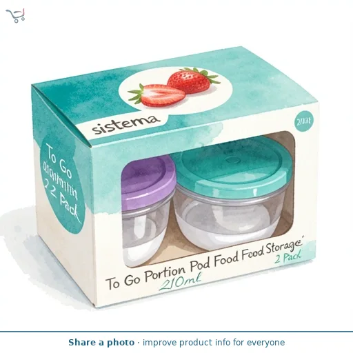 Sistema To Go Portion Pod Food Storage 2 Pack 210ml