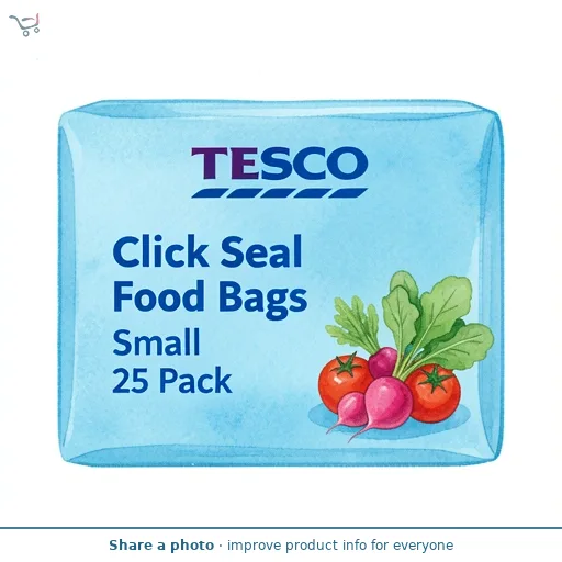 Tesco Click Seal Food Bags Small 25 Pack