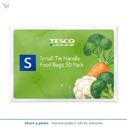 Tesco Small Tie Handle Food Bags 50 Pack