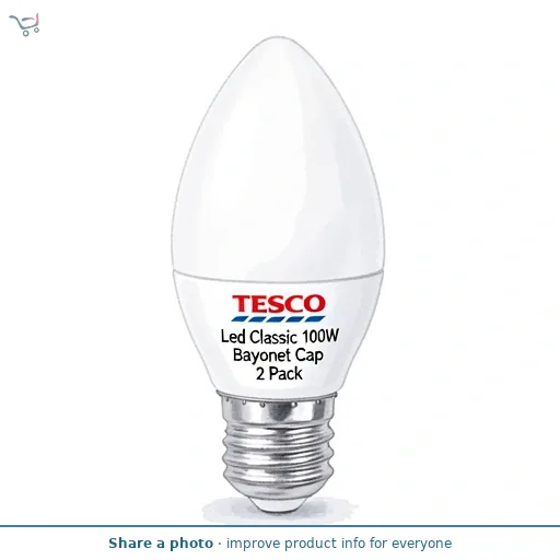 Tesco Led Classic 100W Bayonet Cap 2 Pack