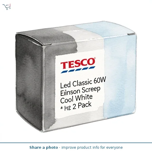 Tesco Led Classic 60W Edison Screw Cool White 2 Pack