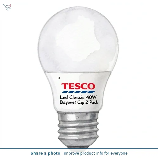 Tesco Led Classic 40W Bayonet Cap 2 Pack