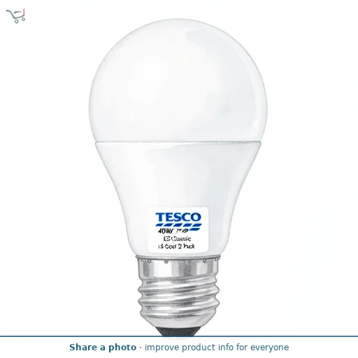 Tesco LED Classic 40W ES Cool White 2 Pack