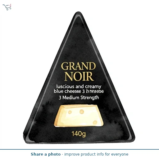Grand Noir luscious and creamy blue cheese 3 Medium Strength 140g
