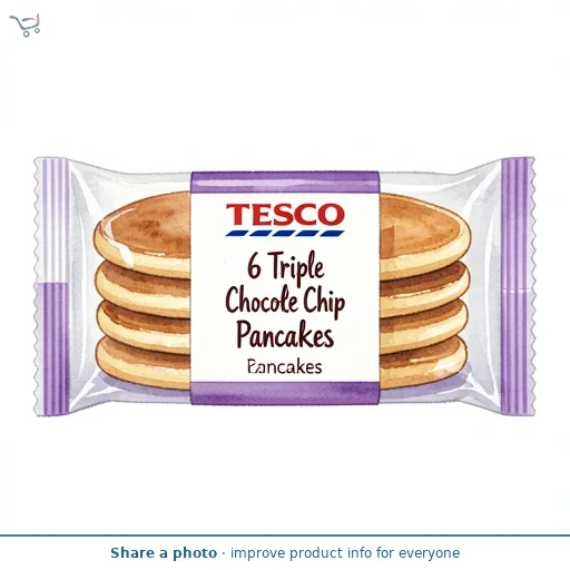 Tesco Triple Chocolate Chip Pancakes 6 Pack