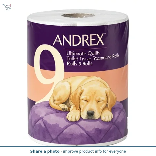 Andrex Ultimate Quilts Toilet Tissue Standard Rolls 9 Rolls
