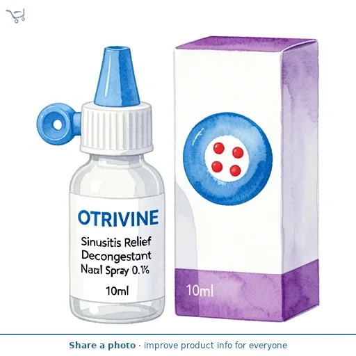 Otrivine Sinusitis Relief Decongestant Nasal Spray 0.1% 10ml