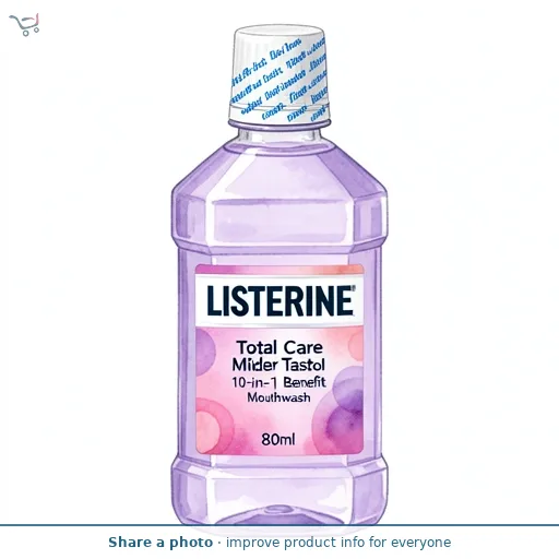Listerine Total Care Milder Taste Zero Alcohol Mouthwash 80ml