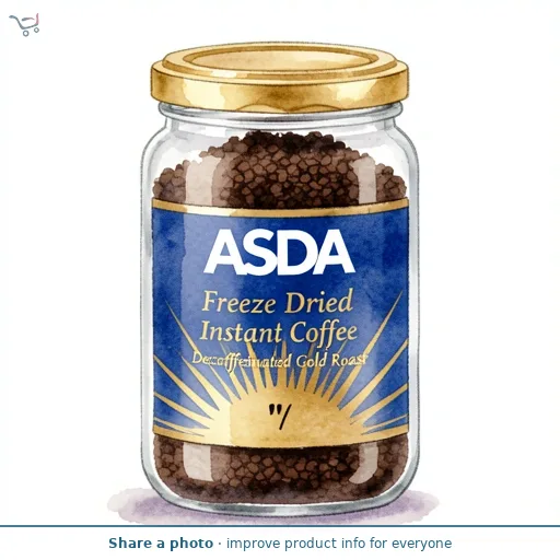 ASDA Freeze Dried Instant Coffee Decaffeinated Gold Roast