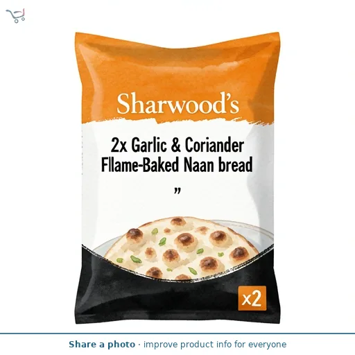 Sharwood's Garlic & Coriander Naan Breads x2