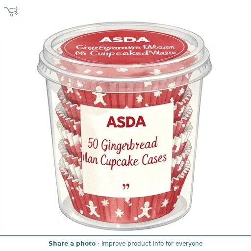 ASDA 50 Gingerbread Man Cupcake Cases