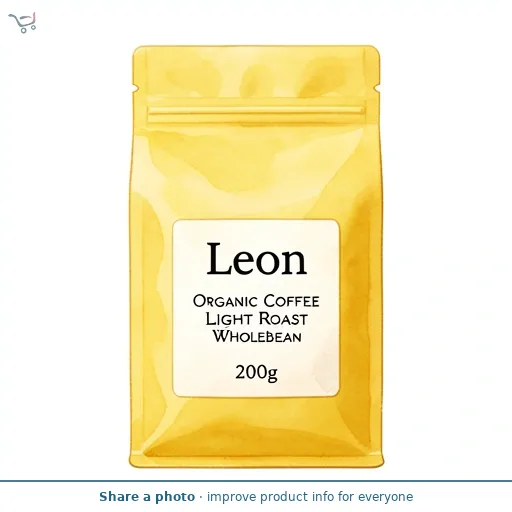 Leon Organic Coffee Light Roast Wholebean 200g