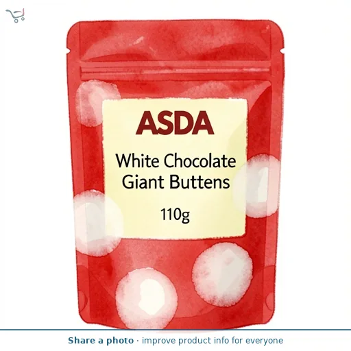 ASDA White Chocolate Giant Buttons 110g
