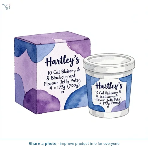 Hartley's 10 Cal Blueberry & Blackcurrant Flavour Jelly Pots 4 x 175g (700g)