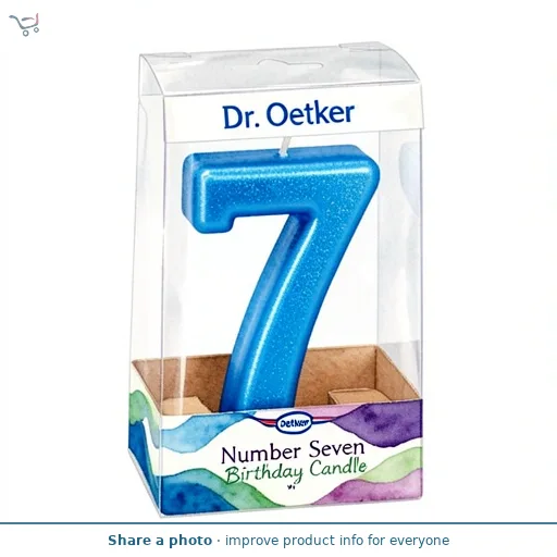 Dr. Oetker Number Seven Birthday Candle
