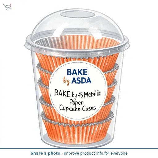 BAKE by ASDA BAKE by  45 Metallic Paper Cupcake Cases