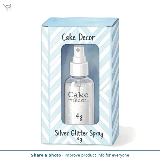 Cake Decor Silver Glitter Spray 4G