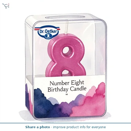 Dr. Oetker Number Eight Birthday Candle