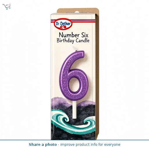 Dr. Oetker Number Six Birthday Candle