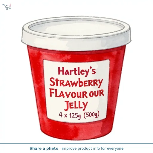 Hartley's Strawberry Flavour Jelly 4x125g