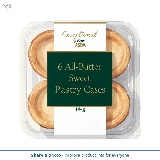 Exceptional by ASDA 6 All-Butter Sweet Pastry Cases 144g