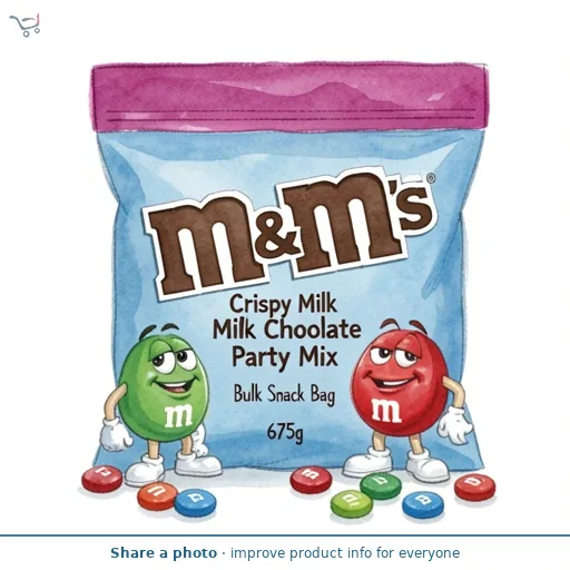 M&M's Crispy Milk Chocolate Party Bag 675g