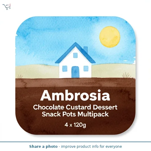 Ambrosia Ready To Eat Chocolate Devon Custard 4 X 120G