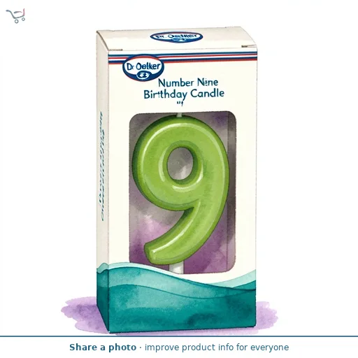 Dr. Oetker Number Nine Birthday Candle