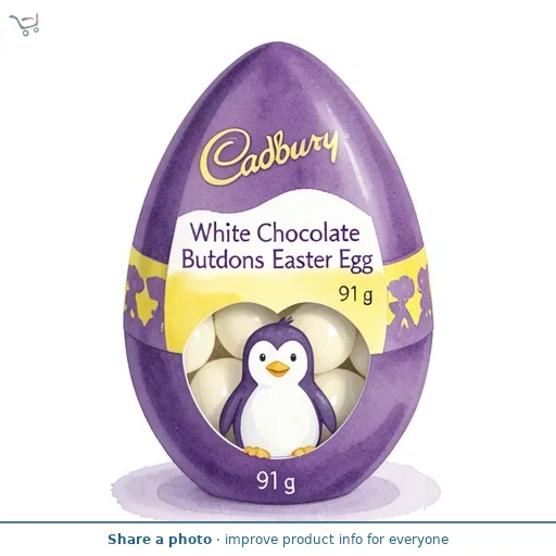 Cadbury White Chocolate Buttons Easter Egg 91 g