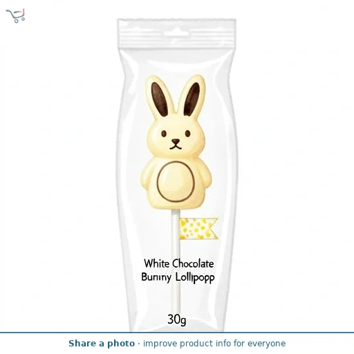 White Chocolate Bunny Lollipop 30g