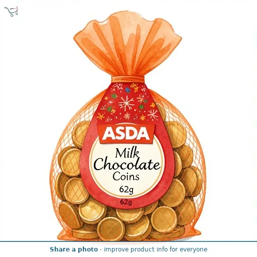 ASDA Milk Chocolate Coins 62g