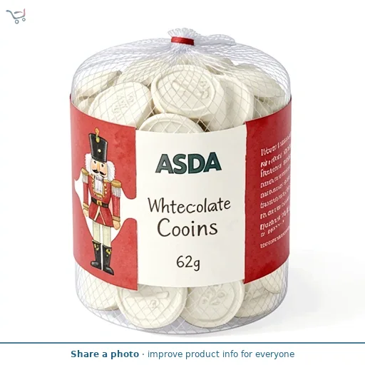 ASDA White Chocolate Coins 62g