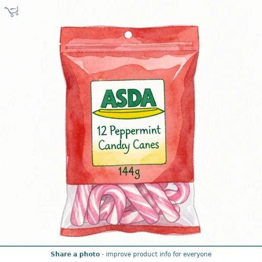ASDA 12 Peppermint Candy Canes 144g
