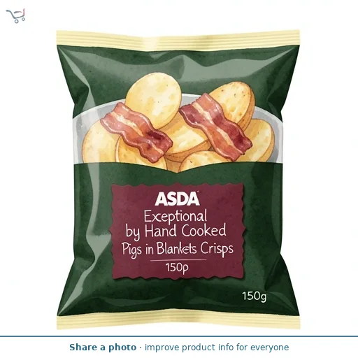 ASDA Exceptional by  Hand Cooked Pigs in Blankets Crisps 150g